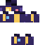 Pixel art image converted to a 64x64 Minecraft skin